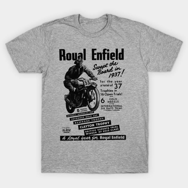 Gorgeous 1937 Royal Enfield Motorcycles T-Shirt by MotorManiac